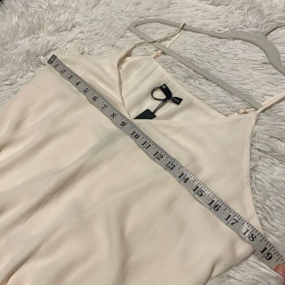 Krisa Revolve Smocked Cami Mini Dress in Cream Medium NEW - Picture 4 of 8